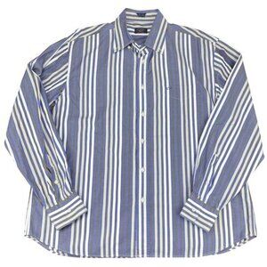 PAUL & SHARK Men's Striped Button Down Shirt Sz 44 Made In Italy